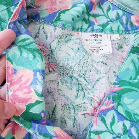 Vintage Tikal Trading Company Floral Cotton Vest - Picture 11 of 12